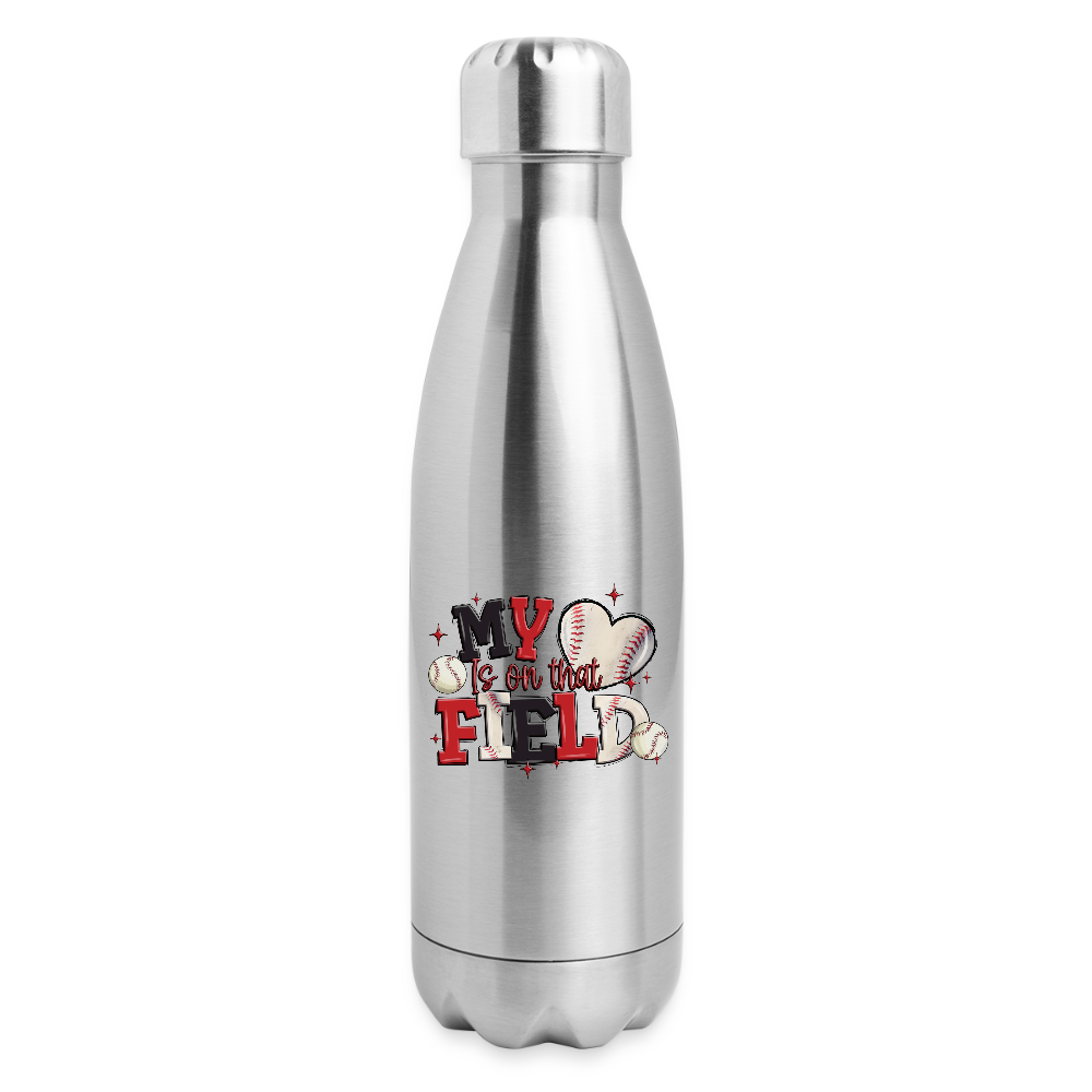 Insulated Stainless Steel Water Bottle - silver